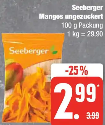 Edeka Seeberger Mangos ungezuckert 100 g Angebot