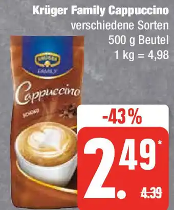 Edeka Krüger Family Cappuccino 500 g Angebot