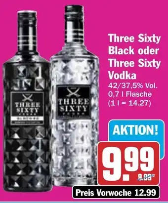 AEZ Three Sixty Black oder Three Sixty Vodka 0,7 L Angebot