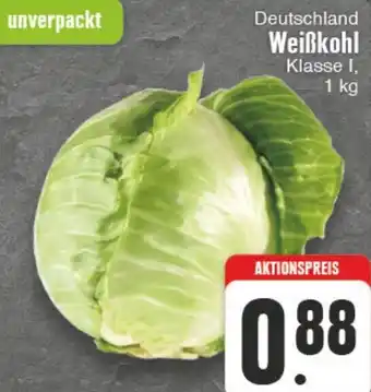 Edeka Wegner Weißkohl 1 kg Angebot