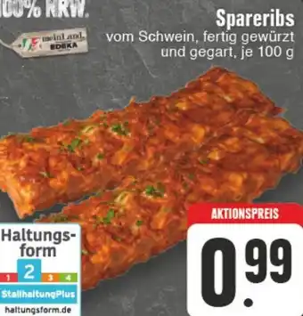 Edeka Wegner Spareribs 100 g Angebot