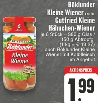 Edeka Wegner Böklunder Kleine Wiener oder Gutfried Kleine Hähnchen-Wiener Angebot