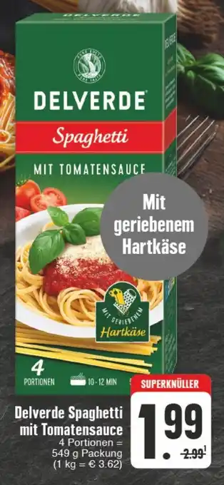 Edeka Wegner Delverde Spaghetti mit Tomatensauce 549 g Packung Angebot