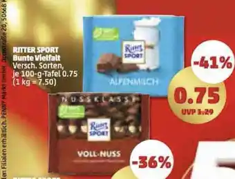 PENNY Ritter Sport 100g Angebot