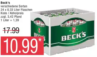 Marktkauf Beck's 24 x 0,33 Liter Angebot