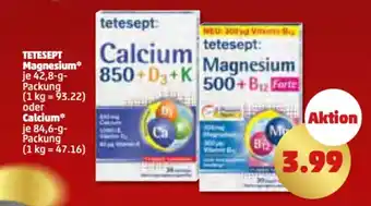 PENNY TETESEPT Magnesium 42,8g o. Calcium 84.6g Angebot