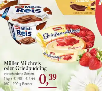 Dornseifer Müller Milchreis oder Grießpudding 160-200 g Becher Angebot