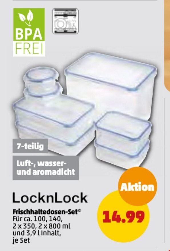 LocknLock FrischhaltedosenSet 7tlg Angebot bei PENNY