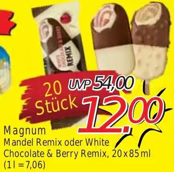 Wiglo Wunderland Magnum Mandel Remix oder White Chocolate 20x85 ml Angebot