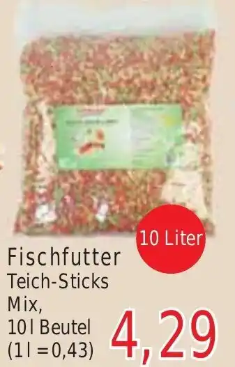 Wiglo Wunderland Fischfutter Teich-Sticks Mix 10 Liter Angebot