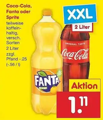 Netto Marken-Discount Coca Cola, Fanta oder Sprite Angebot