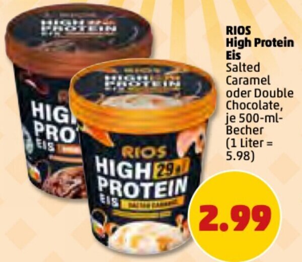 RIOS High Protein Eis 500ml Angebot bei PENNY