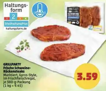 PENNY GRILLPARTY Frische Schweine-Rückensteaks 380g Angebot