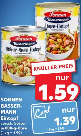 Kaufland SONNEN BASSERMANN Eintopf 800-g-Dose Angebot