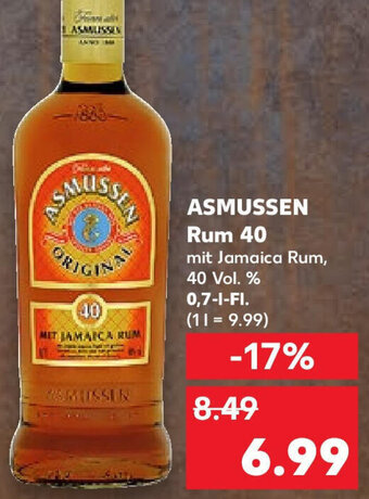 Kaufland ASMUSSEN Rum 40 Angebot