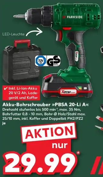 Kaufland Parkside Akku-Bohrschrauber »PBSA 20-Li A<< Angebot