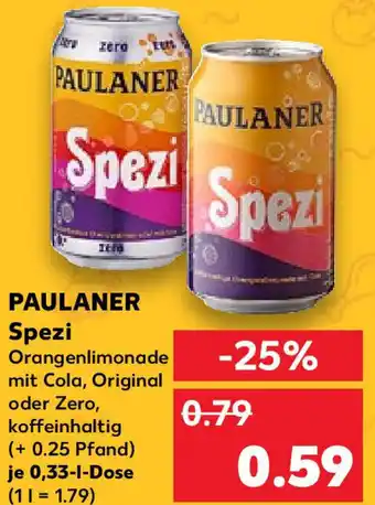 Kaufland PAULANER Spezi 0,33 L Dose Angebot