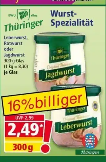 Norma Thüringer Wurst-Spezialität 300g Angebot