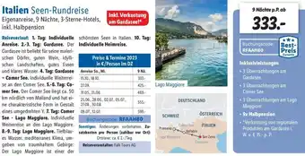 Lidl Italien Seen-Rundreise Angebot