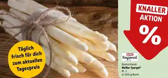 REWE Weißer Spargel 500 g Bund Angebot