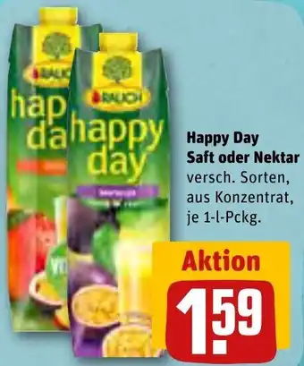 REWE Rauch Happy Day Saft oder Nektar 1 L Pckg. Angebot