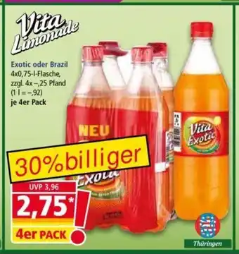 Norma Vita Limonade Exotic oder Brazil 4*750ml Angebot