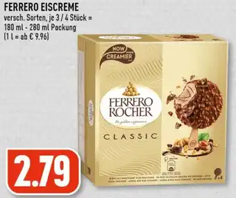 Edeka FERRERO EISCREME 180 ml-280 ml Packung Angebot