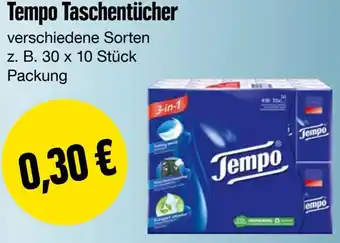 Edeka Tempo Taschentücher 30 x 10 Stück Packung Angebot