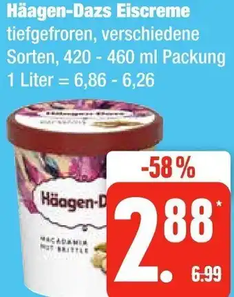 Edeka Häagen-Dazs Eiscreme 420-460 ml Packung Angebot