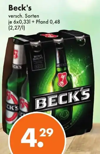 Trink und Spare Beck's 6x0,33 L Angebot