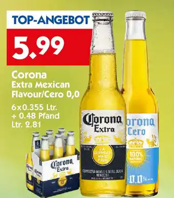 Hol'ab Getränkemarkt Corona Extra Mexican Flavour/Cero 0,0 6*355ml Angebot