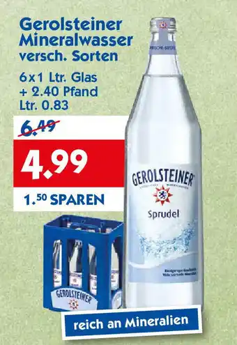 Hol'ab Getränkemarkt Gerolsteiner Mineralwasser 6*1L Angebot