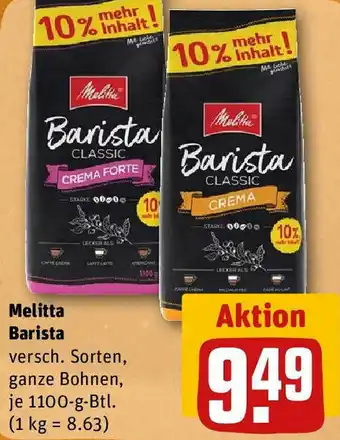 REWE Melitta Barista 1100 g Btl. Angebot