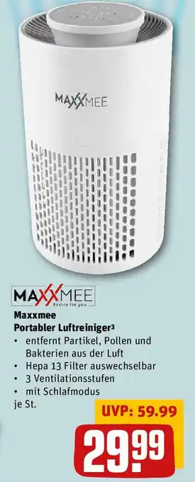 REWE Maxxmee Portabler Luftreiniger Angebot