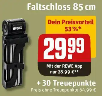 REWE SIGG Faltschloss 85 cm Angebot