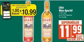 Edeka Lillet Wein-Aperitif 0,75 L Flasche Angebot