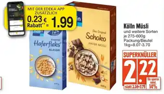 Edeka Kölln Müsli 275-600 g Packung/Beutel Angebot