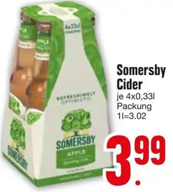 Edeka Somersby Cider 4x0,33 L Packung Angebot