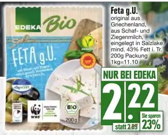 Edeka EDEKA Bio Feta g.U. 200 g Packung Angebot