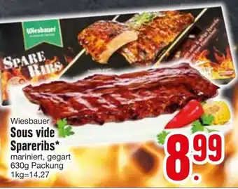 Edeka Sous vide Spareribs 630 g Packung Angebot