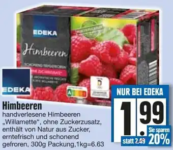 Edeka EDEKA Himbeeren 300g Packung Angebot