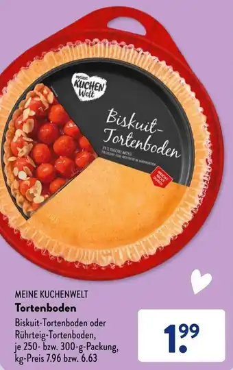 Aldi Süd MEINE KUCHENWELT Tortenboden 250-300 g Packung Angebot