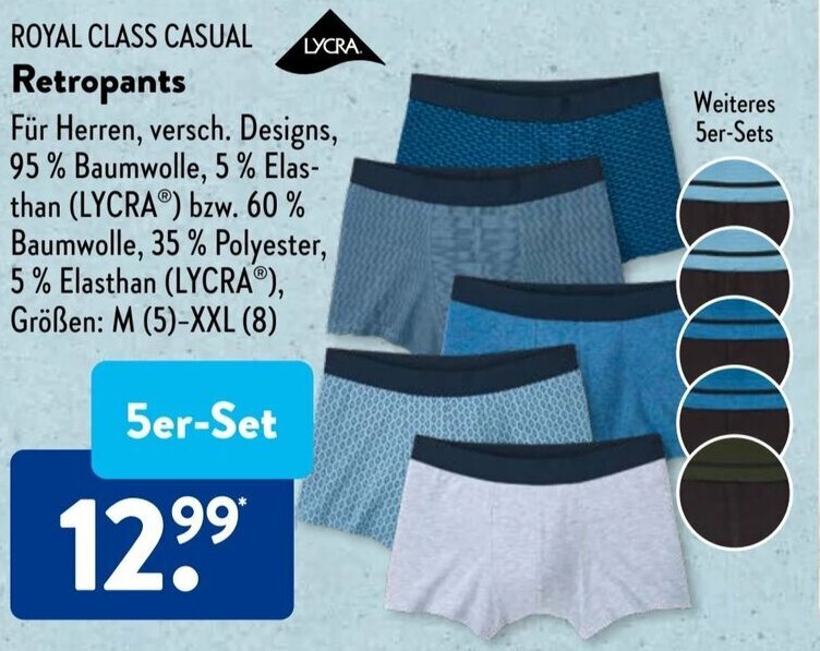 ROYAL CLASS CASUAL Retropants Angebot bei Aldi Süd