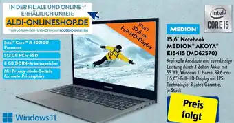 Aldi Süd MEDION 15,6" Notebook MEDION® AKOYAⓇ E15415 (MD62570) Angebot
