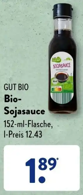 Aldi Süd GUT BIO Bio-Sojasauce 152-ml-Flasche Angebot