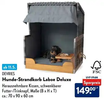 Aldi Süd DEVRIES Hunde-Strandkorb Laboe Deluxe Angebot