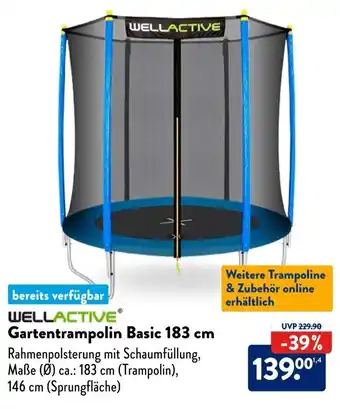 Aldi Süd WELLACTIVEⓇ Gartentrampolin Basic 183 cm Angebot