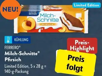 Aldi Süd FERREROⓇ Milch-Schnitte® Pfirsich 140 g Packung Angebot