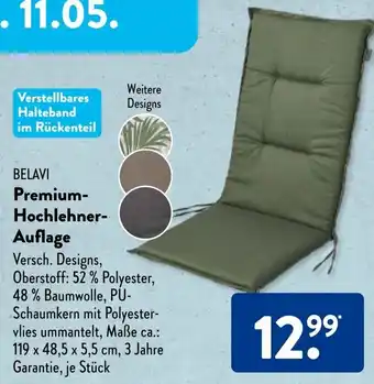 Aldi Süd BELAVI Premium Hochlehner Auflage Angebot