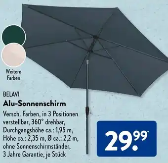 Aldi Süd BELAVI Alu-Sonnenschirm Angebot